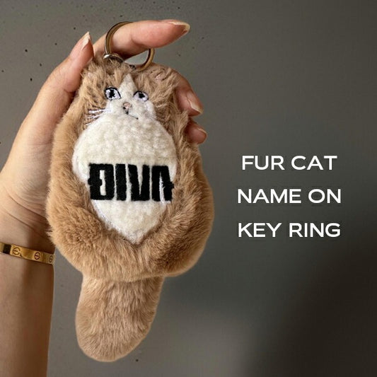 Personalized cat merchandise, cat keychains, name tags, embroidered, birthday gifts, plush toys, personalized cat merchandise