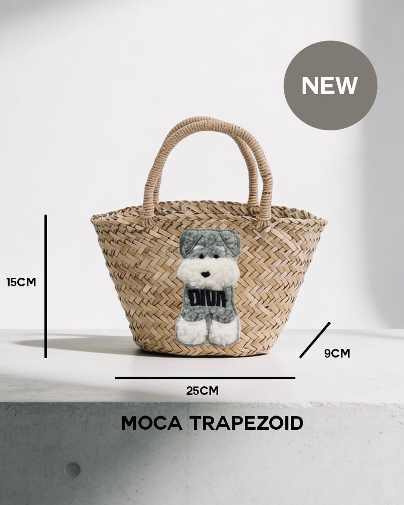 Dog and cat goods, 3D embroidery, dog and canine basket bags, straw bags