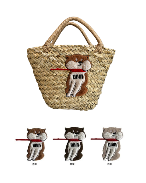 Dog and cat goods, 3D embroidery, dog and canine basket bags, straw bags
