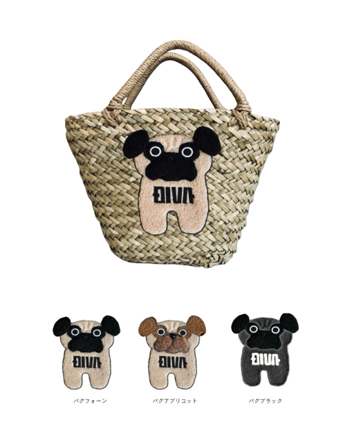 Dog and cat goods, 3D embroidery, dog and canine basket bags, straw bags